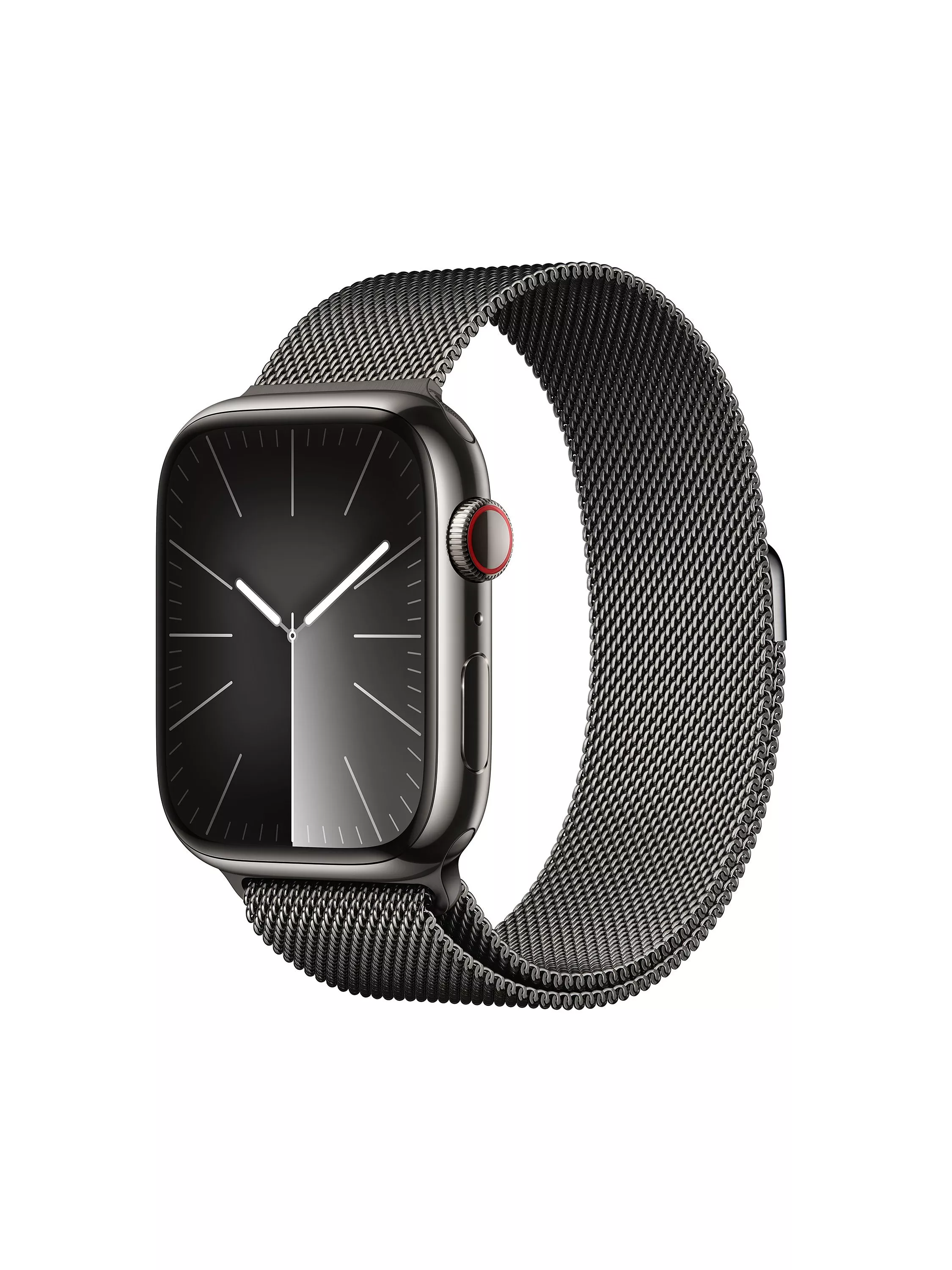 Apple Watch Series 9 GPS Cellular 45mm Stainless Steel Case Milanese Loop Graphite