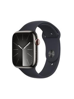 Apple Watch Series 9 GPS + Cellular, 45mm, Stainless Steel Case, Sport Band, Graphite/Midnight