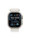 Apple Watch Ultra 2 GPS + Cellular, 49mm Titanium Case with Ocean Band, One Size, White