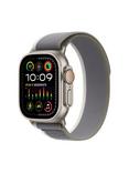 Apple Watch Ultra 2 GPS + Cellular, 49mm Titanium Case with Trail Loop, Green/Grey