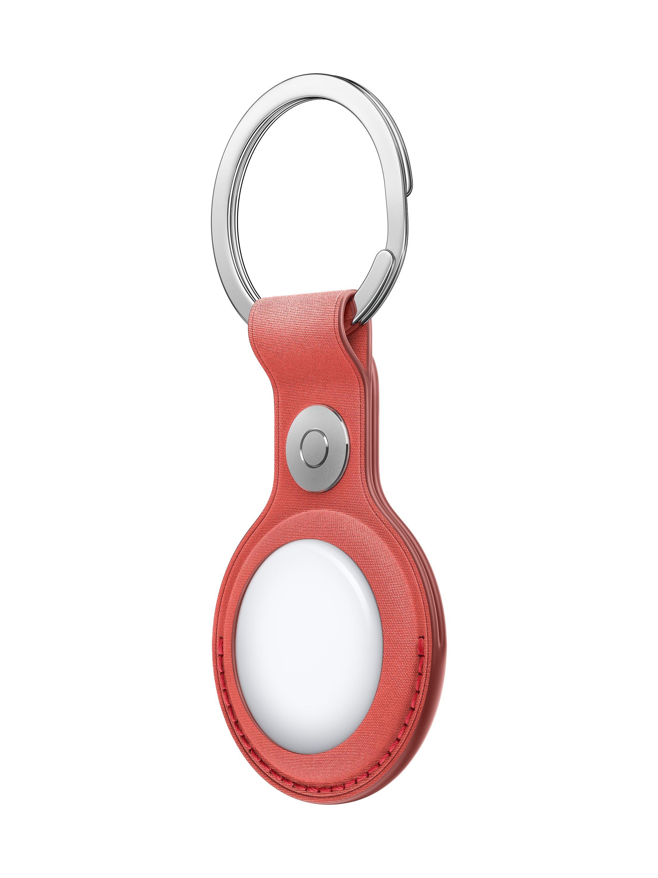 Apple AirTag FineWoven Key Ring, Coral