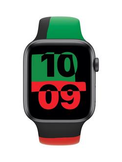 Apple Watch 40mm Black Unity Sport Band - view 2, Black Unity