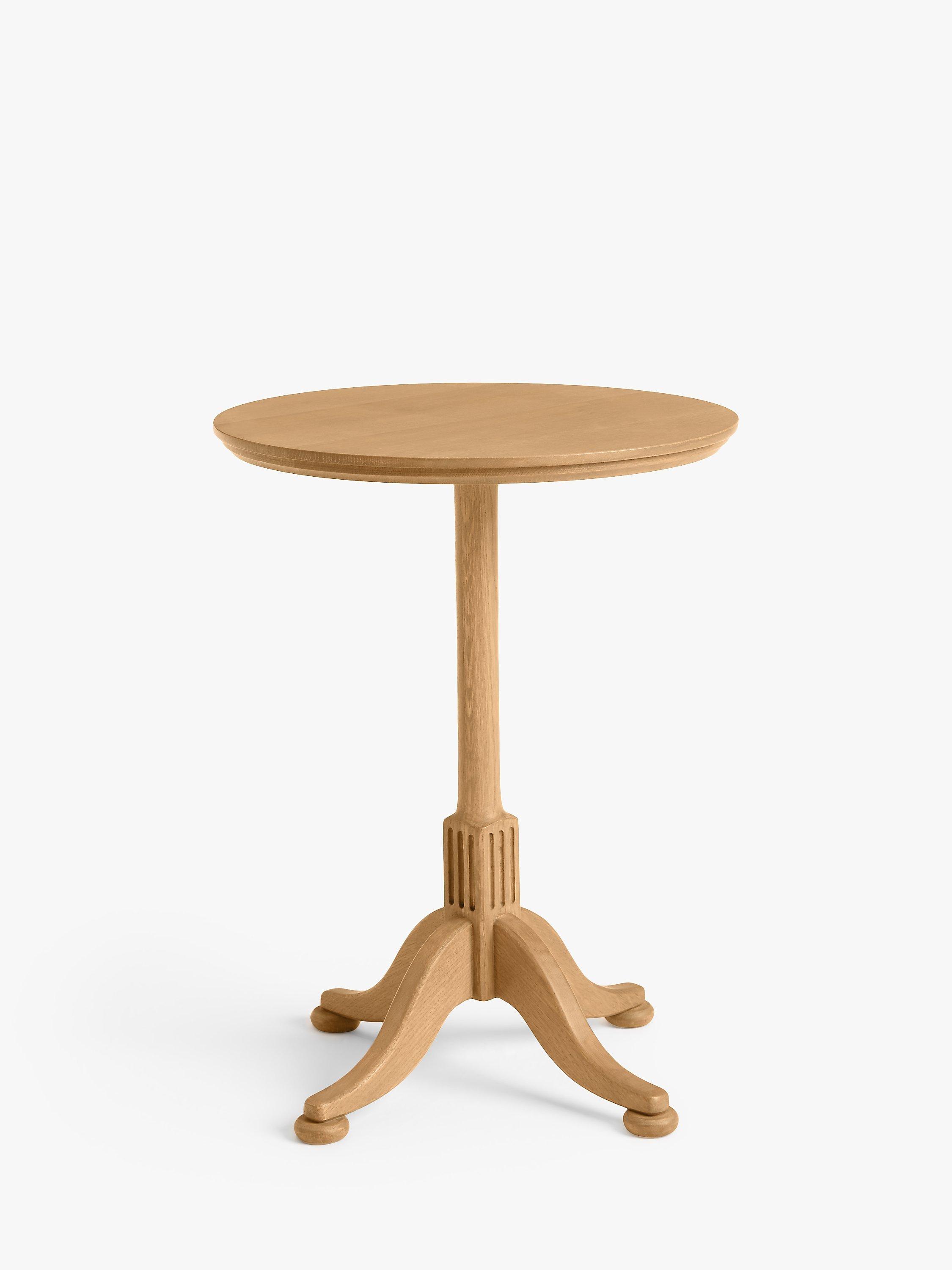 John Lewis Clemence Pedestal Side Table Natural Oak