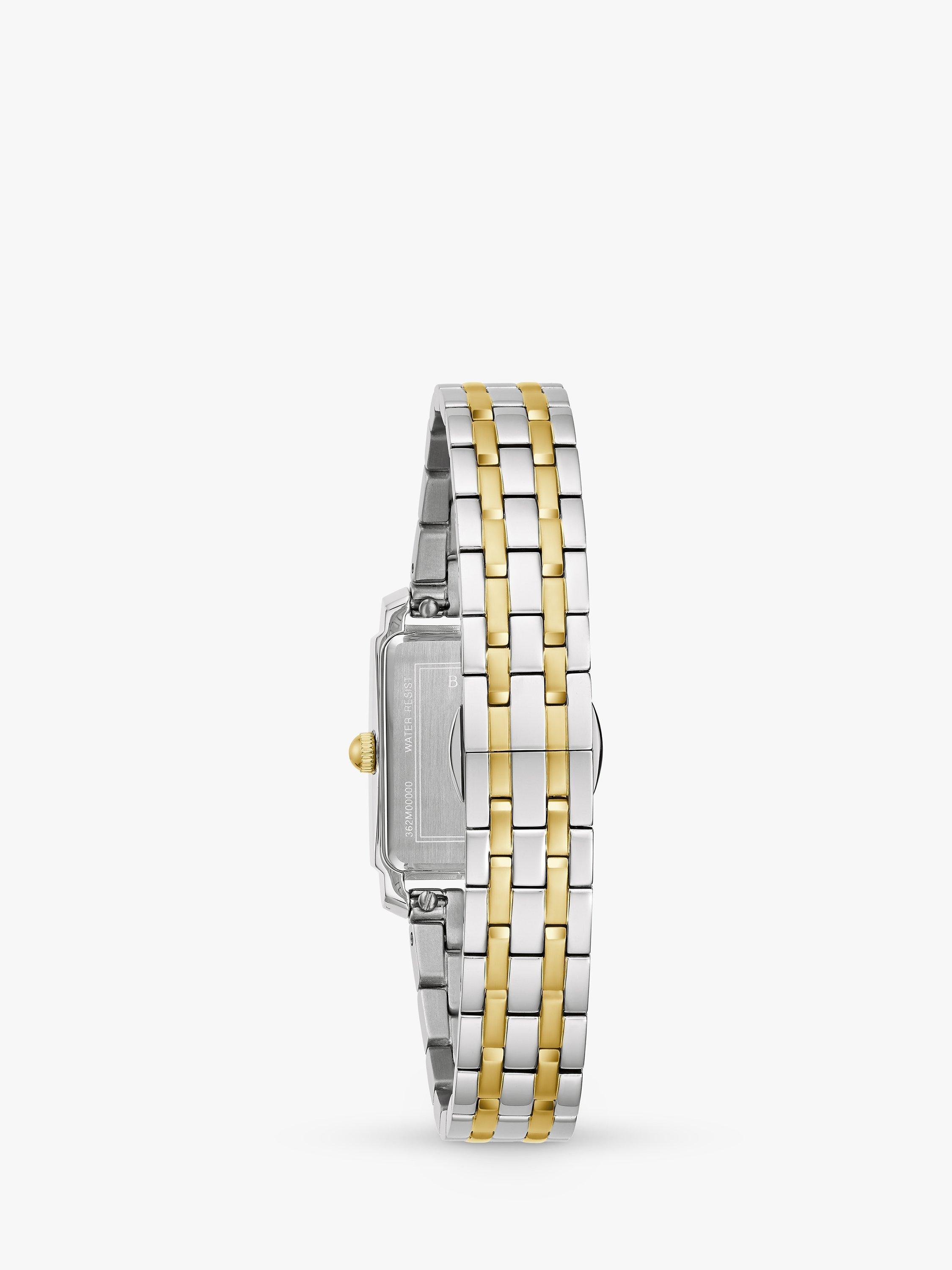 Product image 2 of 4, which shows Bulova Women's Sutton Diamond Bracelet Strap Watch, Silver/Grey Mother-of-Pearl 98P220