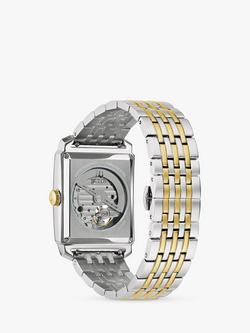 Bulova 98A308 Men's Sutton Automatic Heartbeat Bracelet Strap Watch, Silver/Gold - view 2, Silver/Gold
