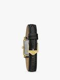 Bulova 97P166 Woman's Classic Diamond Leather Strap Watch, Black/Mother-Of-Pearl