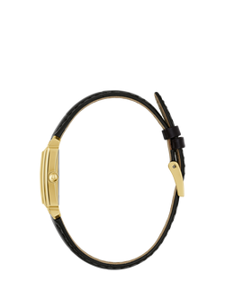 Bulova 97P166 Woman's Classic Diamond Leather Strap Watch, Black/Mother-Of-Pearl - view 2, Black/Mother-of-pearl