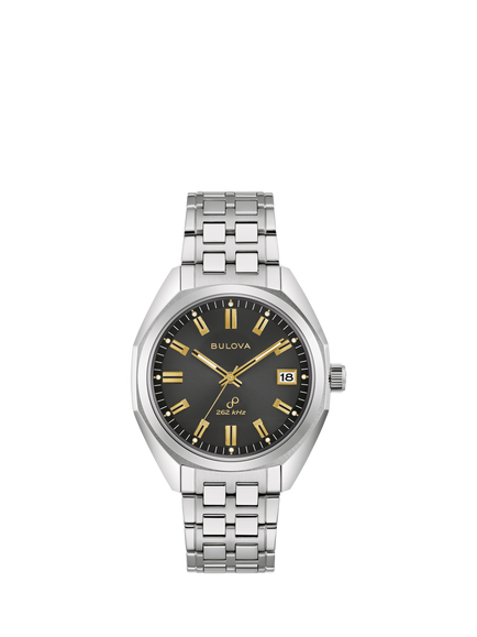 Bulova Men's Classic Jet Star Bracelet Strap Watch, Silver/Black 96b415