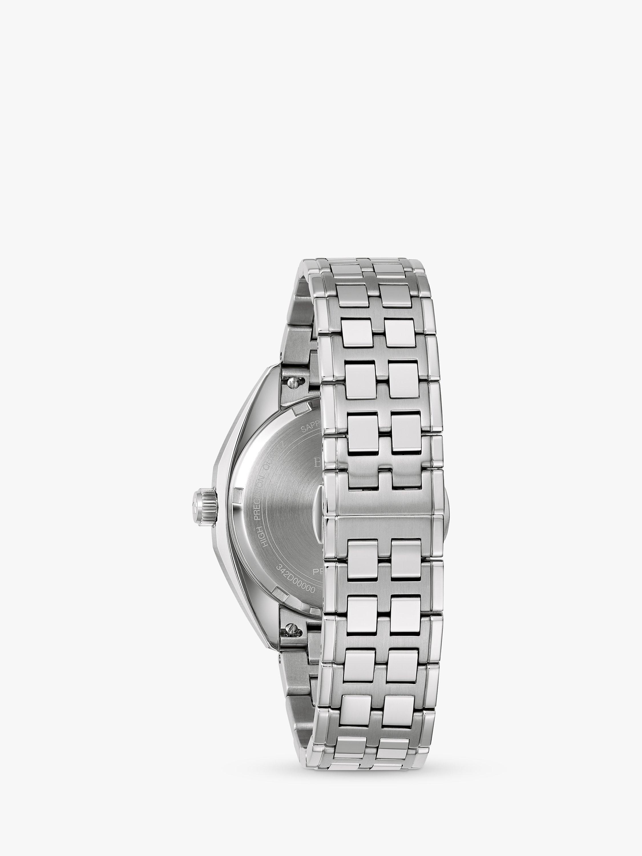 Bulova Men's Classic Jet Star Bracelet Strap Watch, Silver/Black 96B415