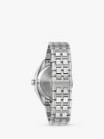 Bulova Men's Classic Jet Star Bracelet Strap Watch, Silver/Black 96B415