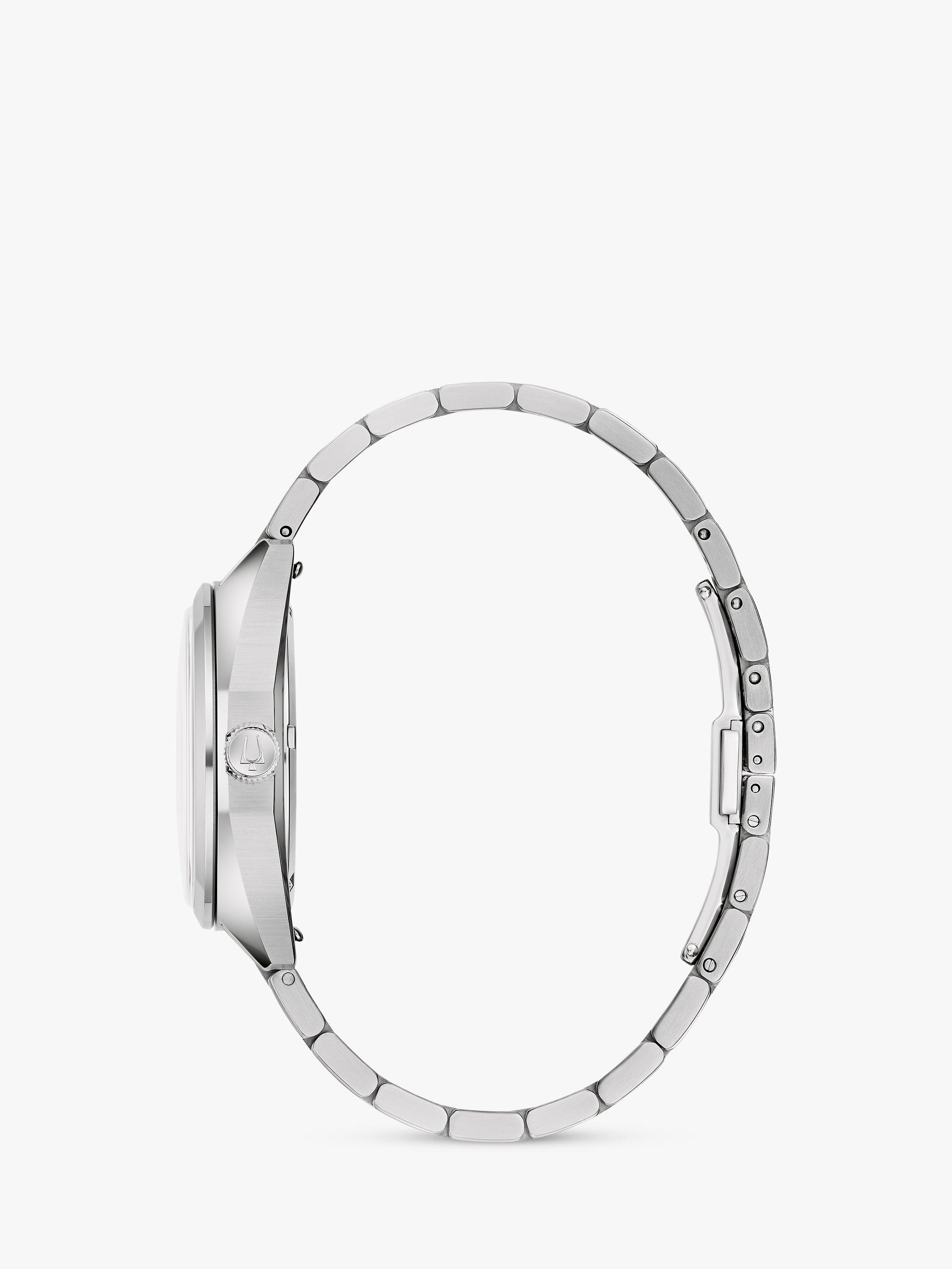 Bulova Men's Classic Jet Star Bracelet Strap Watch, Silver/Black 96B415