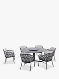 4 Seasons Outdoor Calpi & Embrace 6-Seater Garden Dining Set with Lazy Susan, Anthracite