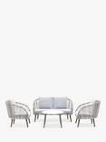 Gallery Direct Velino 4-Seater Garden Lounge Set, Light Grey