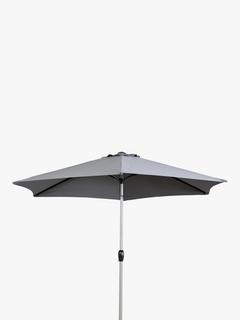 Gallery Direct Vazzano Tilt & Crank Parasol, 2.7m, Grey