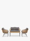 Gallery Direct Antigua 4-Seater Garden Lounge Set, Natural