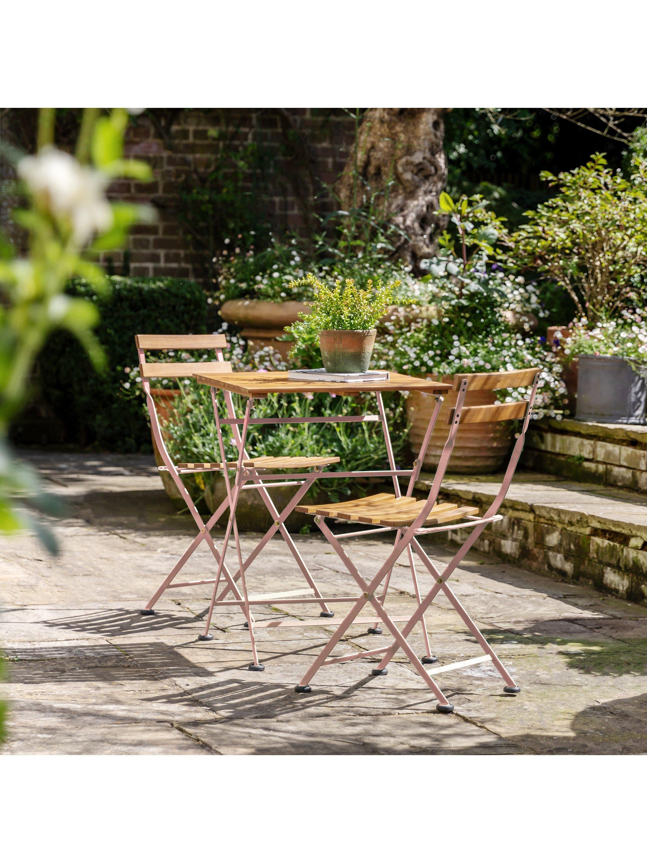 Gallery Direct Ronda 2 Seater Folding Garden Bistro Table Chairs Set