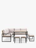 Gallery Direct Matera 5-Seater Corner Garden Casual Dining Set, Natural/Cream