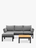 Gallery Direct Pescara 3-Seater Adjustable Corner Garden Lounge Set, Grey