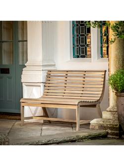 Gallery Direct Kalamata 2-Seater Slatted Acacia Wood Bench, Natural - view 2, Natural
