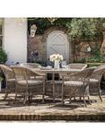 Gallery Direct Menton 6-Seater Round Garden Dining Table & Chairs Set, Natural