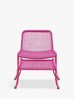 Gallery Direct Sassano Garden Lounge Chair & Footstool, Pink