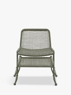Gallery Direct Sassano Garden Lounge Chair & Footstool, Green