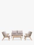 Gallery Direct Lindos Foldaway 4-Seater Garden Lounging Set, Natural