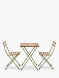 Gallery Direct Ronda 2-Seater Folding Garden Bistro Table & Chairs Set, Grey