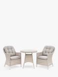 Gallery Direct Holton 2-Seater Garden Bistro Dining Table & Chairs Set, Natural/Stone