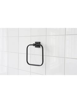 Miller Atlanta Towel Ring, Matte Black - view 2, Matt Black