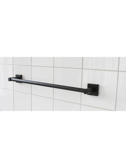 Miller Atlanta Single Towel Rail, Matte Black, Matt Black
