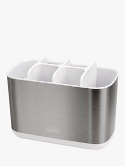 Joseph Joseph Easy Store Large Toothbrush Caddy, Stainless Steel, Stainless Steel