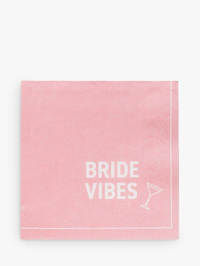Talking Tables Bride Vibes Paper Napkins, Pack of 20