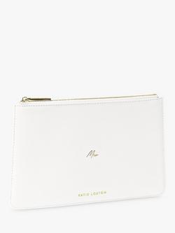 Katie Loxton Bridal Perfect Mrs. Pouch, White, Pearl