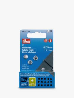 Prym Vario Tubular Rivets, 3-4mm, Pack of 25, Silver