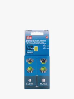 Prym Vario Tubular Rivets, 7.5mm, Pack of 4, Silver/Light Green