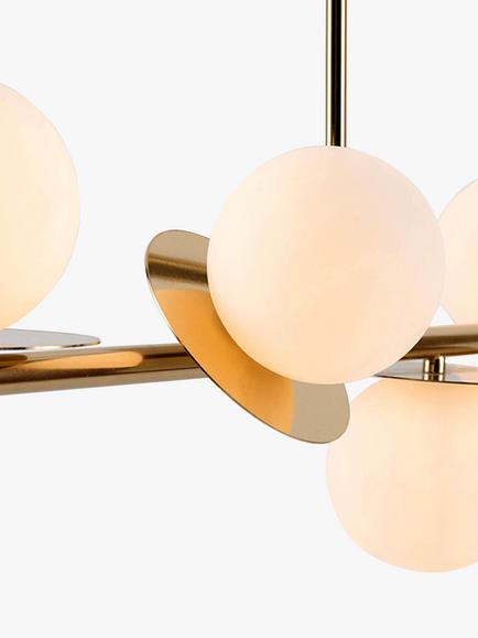 houseof Opal 4 Disk Ceiling Light - view 2, Brass