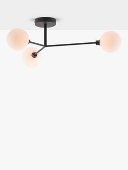 houseof 3 Arm Flush Ceiling Light, Charcoal