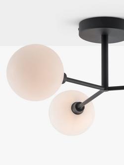 houseof 3 Arm Flush Ceiling Light - view 2, Charcoal