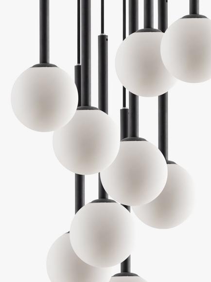 houseof 9 Cluster Pendant Ceiling Light - view 2, Charcoal