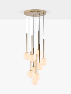 houseof 9 Cluster Pendant Ceiling Light, Brass