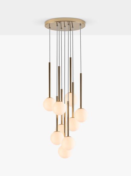 houseof 9 Cluster Pendant Ceiling Light, Brass