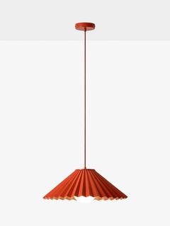 houseof Pleat Pendant Ceiling Light, Burnt Orange/Pink