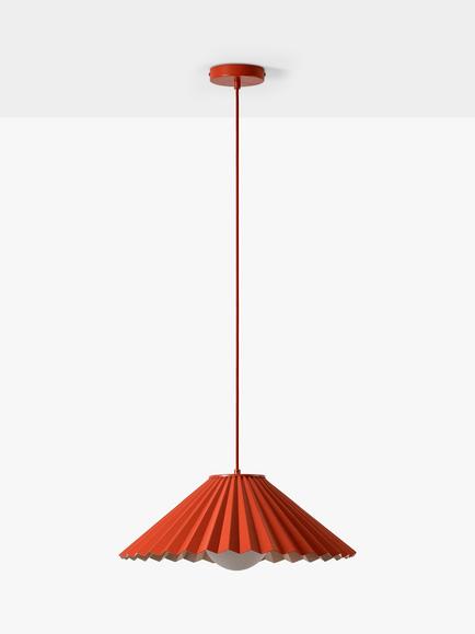 houseof Pleat Pendant Ceiling Light, Burnt Orange/Pink - view 2, Burnt Orange/Pink