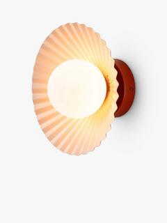 houseof Pleat Flush Wall & Ceiling Light, Burnt Orange/Pink