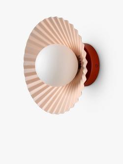 houseof Pleat Flush Wall & Ceiling Light, Burnt Orange/Pink - view 2, Burnt Orange/Pink