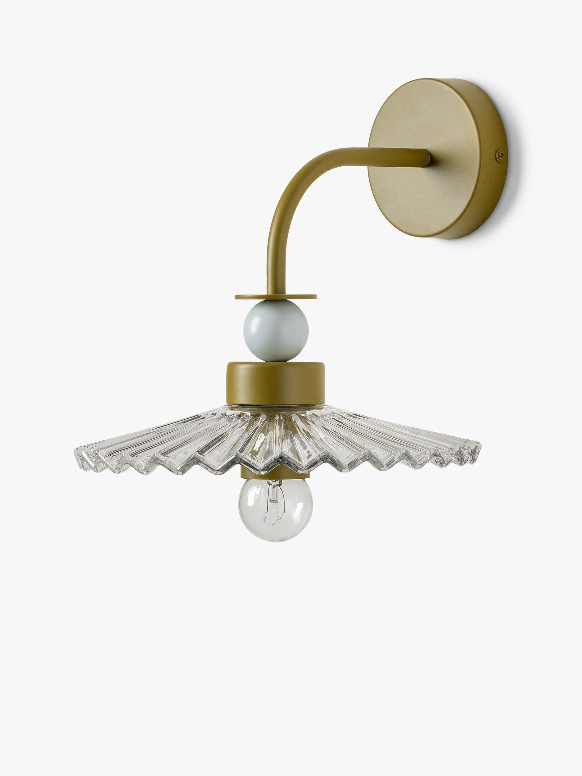 houseof Ribbed Wall Light, Moss Green/Blue