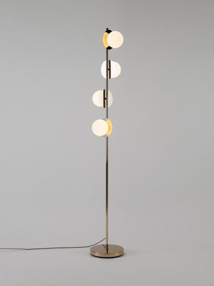 houseof Opal 4 Disk Floor Lamp, Brass