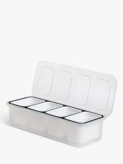 John Lewis Pizza Topping & BBQ Seasoning Container - view 2, Stainless Steel