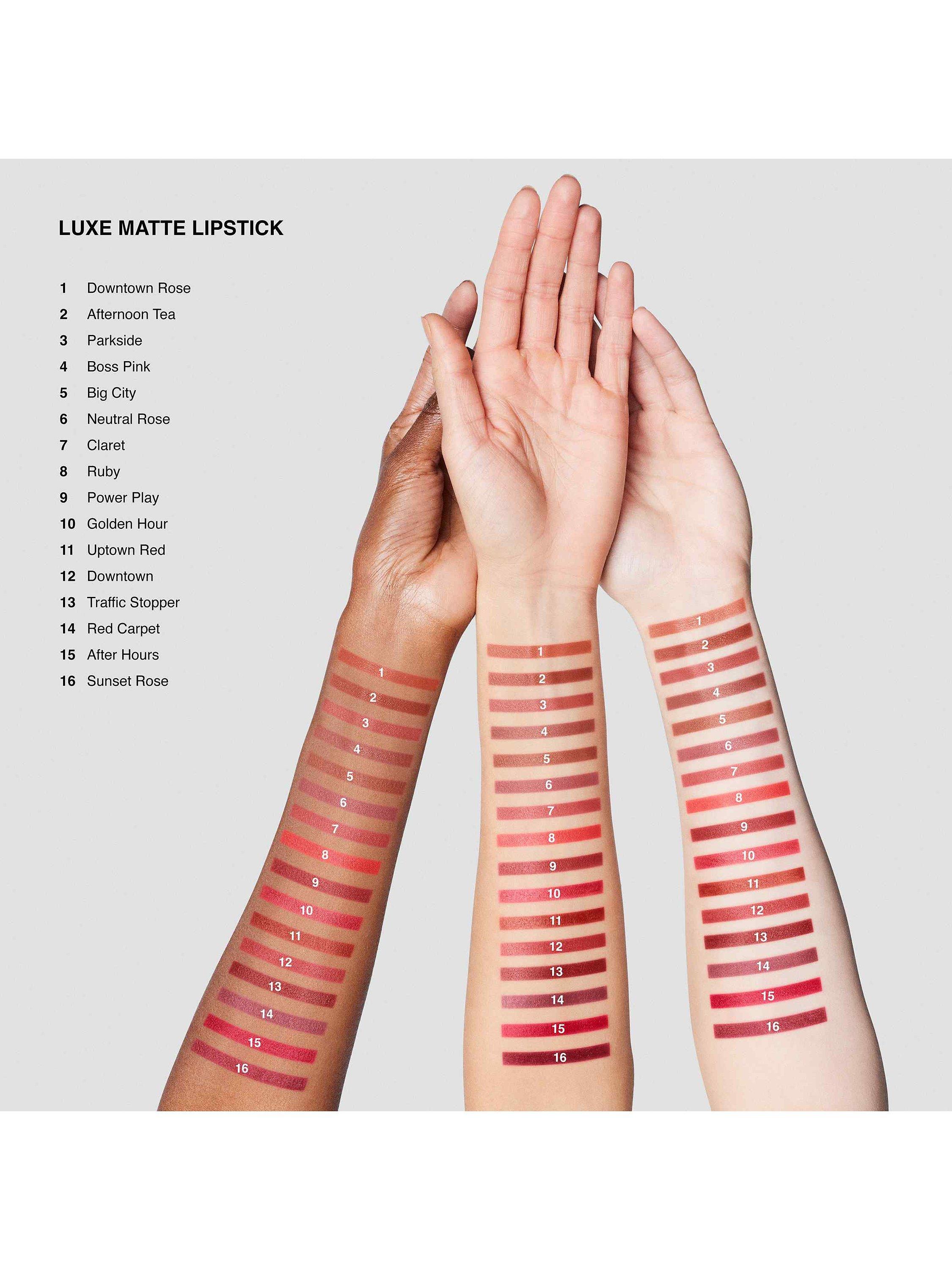 Product image 4 of 8, which shows Bobbi Brown Luxe Matte Lipstick, Downtown